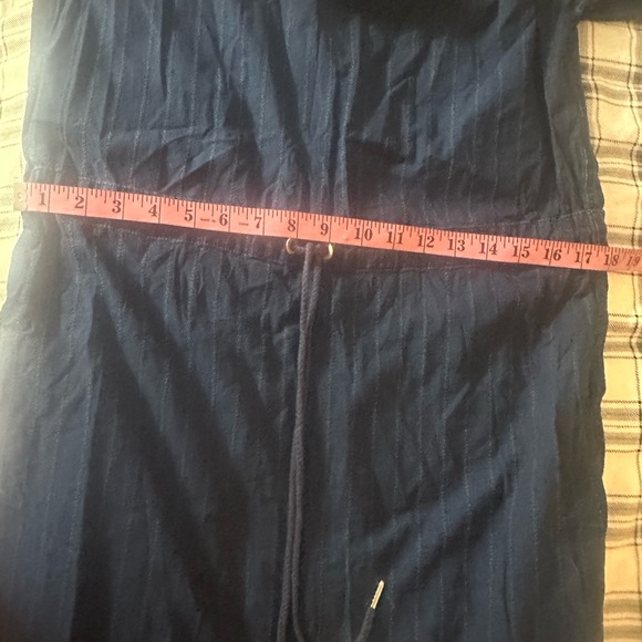 Rag & Bone Drew Off the Shoulder Cotton Drawstring Waist Dress In Indigo NWT M - Picture 14 of 16